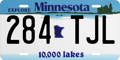 MN license plate 284TJL