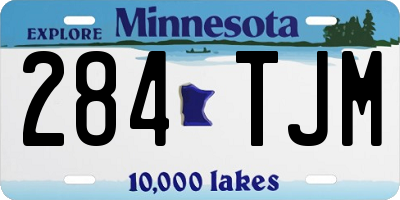 MN license plate 284TJM