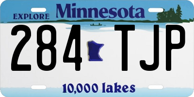 MN license plate 284TJP