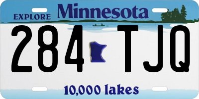 MN license plate 284TJQ