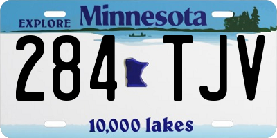 MN license plate 284TJV