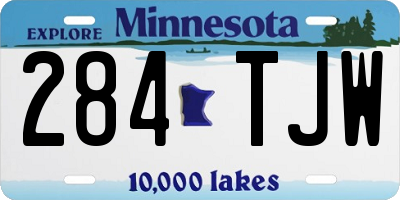 MN license plate 284TJW