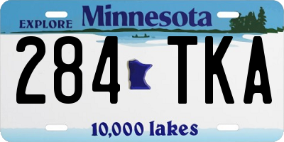 MN license plate 284TKA