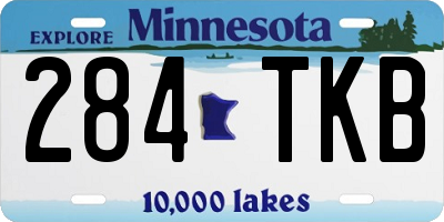 MN license plate 284TKB