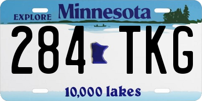 MN license plate 284TKG