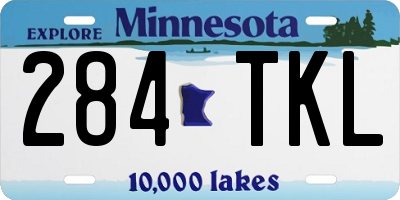 MN license plate 284TKL