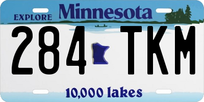 MN license plate 284TKM