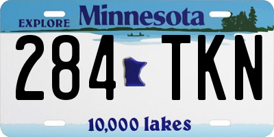 MN license plate 284TKN