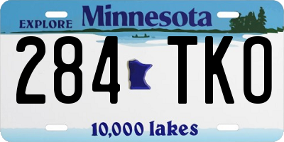 MN license plate 284TKO