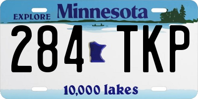 MN license plate 284TKP