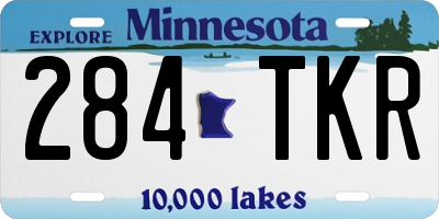 MN license plate 284TKR