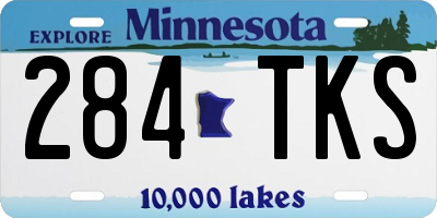 MN license plate 284TKS