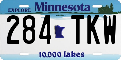 MN license plate 284TKW