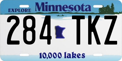MN license plate 284TKZ