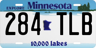 MN license plate 284TLB