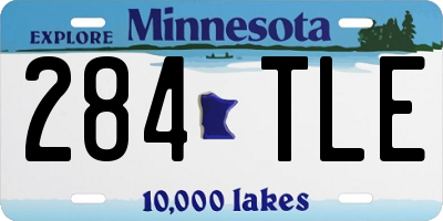 MN license plate 284TLE