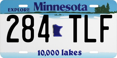 MN license plate 284TLF