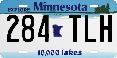 MN license plate 284TLH
