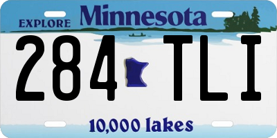 MN license plate 284TLI