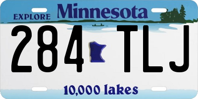 MN license plate 284TLJ