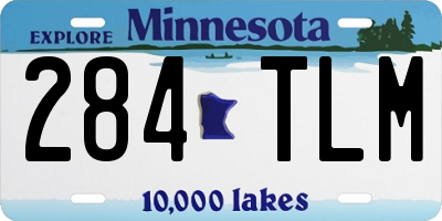 MN license plate 284TLM