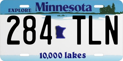 MN license plate 284TLN
