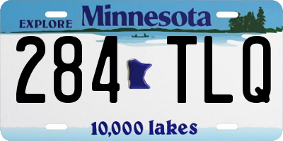 MN license plate 284TLQ