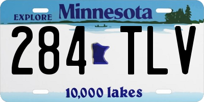 MN license plate 284TLV