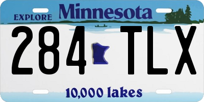 MN license plate 284TLX
