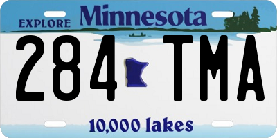 MN license plate 284TMA