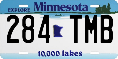 MN license plate 284TMB