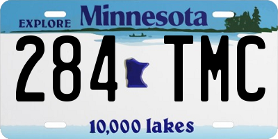 MN license plate 284TMC