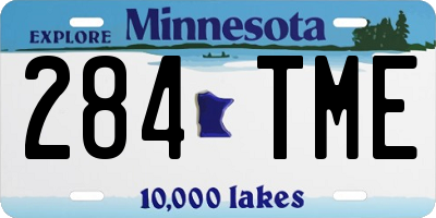 MN license plate 284TME