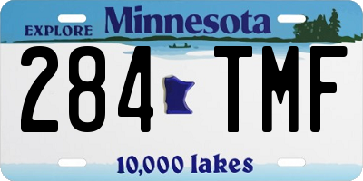 MN license plate 284TMF