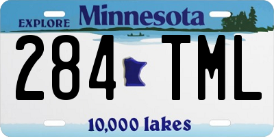 MN license plate 284TML
