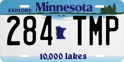 MN license plate 284TMP