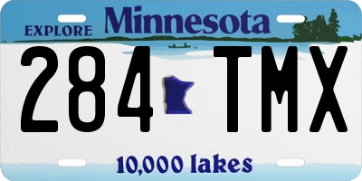 MN license plate 284TMX