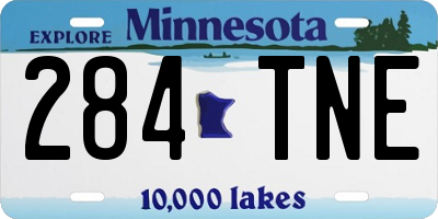 MN license plate 284TNE