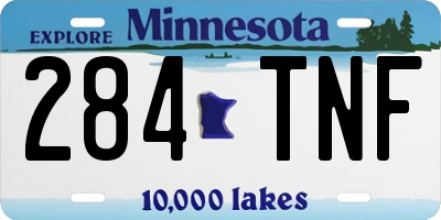 MN license plate 284TNF