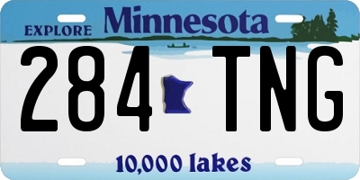 MN license plate 284TNG