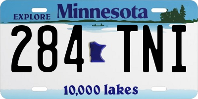 MN license plate 284TNI