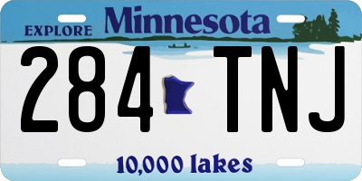 MN license plate 284TNJ