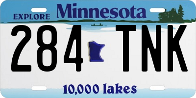 MN license plate 284TNK