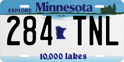 MN license plate 284TNL