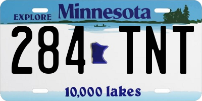 MN license plate 284TNT