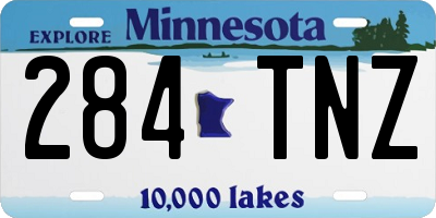 MN license plate 284TNZ