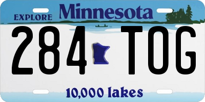 MN license plate 284TOG