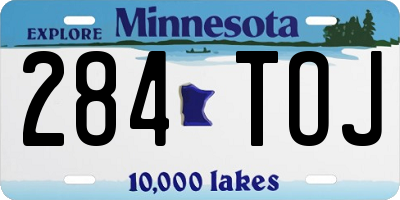 MN license plate 284TOJ