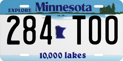 MN license plate 284TOO