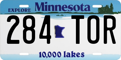 MN license plate 284TOR